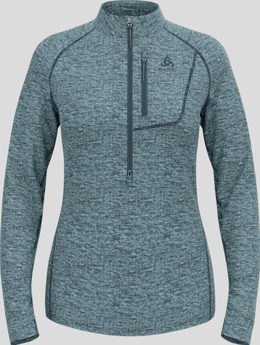Odlo Tencia Mid Layer Half-Zip Funktionsshirt langarm provincial blue melange (Damen)