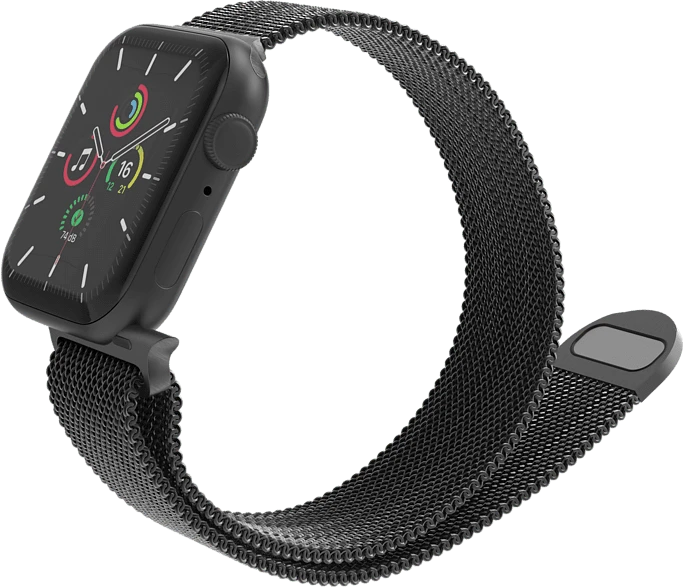 ISY Milanaise-Armband ISB-1003 für Apple Watch 42mm/44mm/45mm schwarz