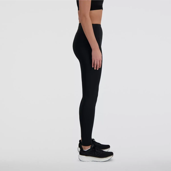 New Balance Sleek Pocket High Rise 27" Legging Hose lang schwarz (Damen)