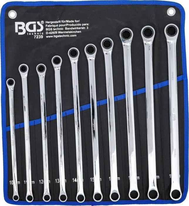 BGS technic Schraubenschlüsselsatz inkl. Tasche, 10-tlg.