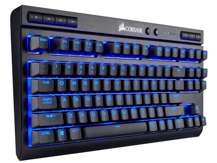 Corsair Gaming K63 Wireless, LEDs blau, MX RED, USB/Bluetooth, DE