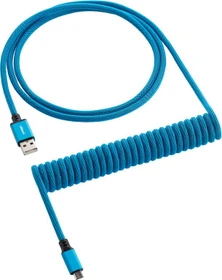 CableMod Classic Coiled Keyboard Cable USB Micro-B auf USB-A, Tastaturkabel (Spiral-Textilkabel), 1.5m, Spectrum Blue