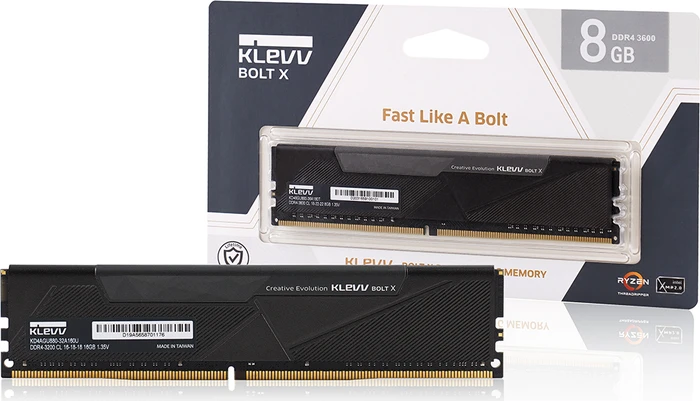Klevv Bolt X UDIMM 8GB, DDR4-3600, CL18-22-22-42, 1RX8