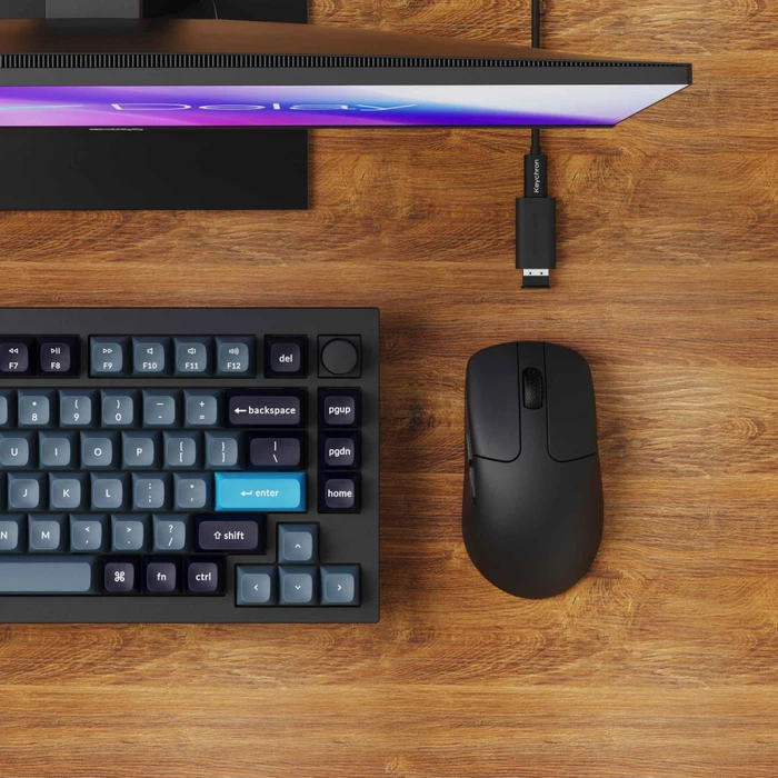 Keychron M2 Wireless Mouse schwarz, USB/Bluetooth