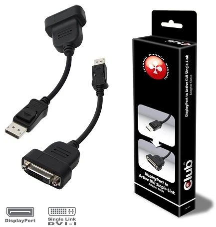 Club 3D aktiver DisplayPort/Single-Link DVI Adapter
