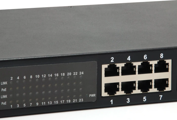 LevelOne GEP Rackmount Gigabit Switch, 24x RJ-45, 380W PoE+