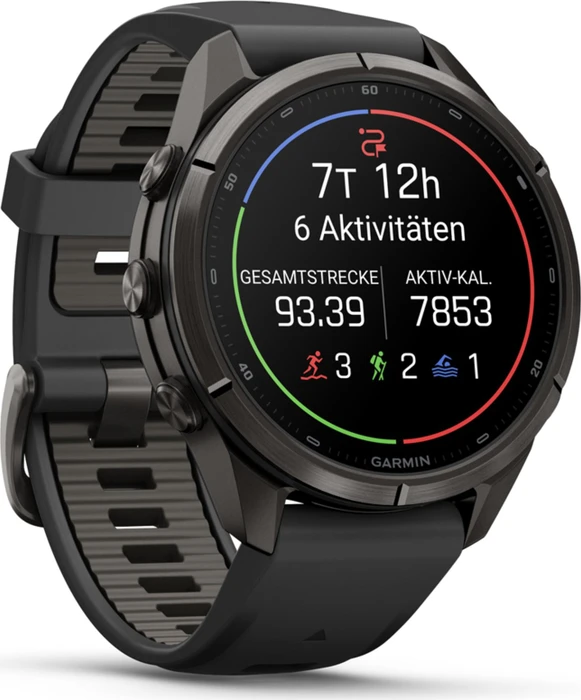 Garmin Fenix 9 Pro 43mm carbon grey dlc titanium/black-pebble grey