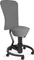 Aeris Swopper Work New Edition Bürohocker mit Rollen und Lehne, Feder Low, Gestell Alu schwarz, Bezug Mikrofaser Comfort grau Vorschaubild