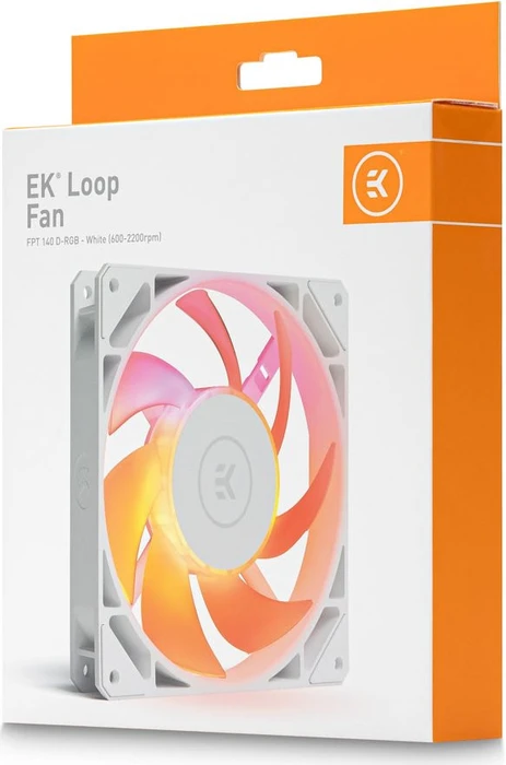 EK Water Blocks EK-Loop Fan FPT 140 D-RGB, White, 600-2000rpm, LED-Steuerung, 140mm