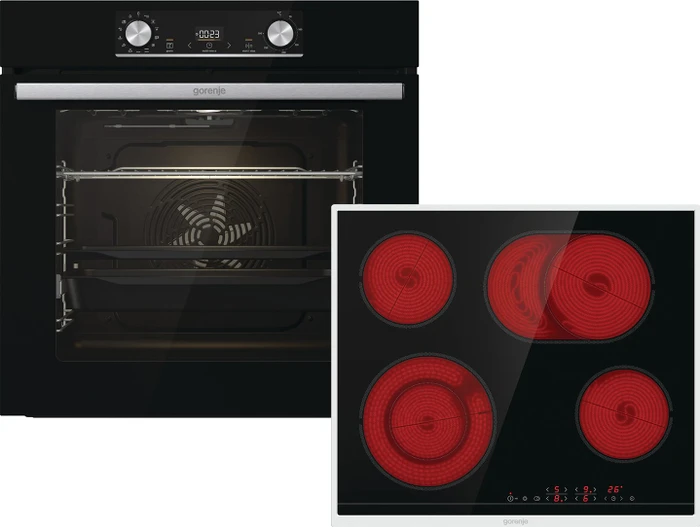 Gorenje Black Steam Set (BOSX6737E06BG + ECT43X) Backofen-Set