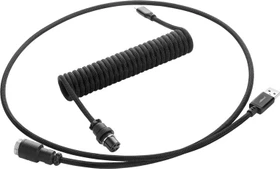 CableMod Pro Coiled Keyboard Cable USB Micro-B auf USB-A, Tastaturkabel (Spiral-Textilkabel), 1.5m, Midnight Black