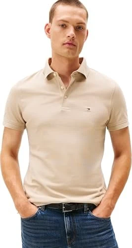 Tommy Hilfiger 1985 Slim Fit Poloshirt kurzarm sandalwood (Herren)