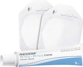 Anesderm 25mg/g + 25mg/g Creme + Pflaster, 30g