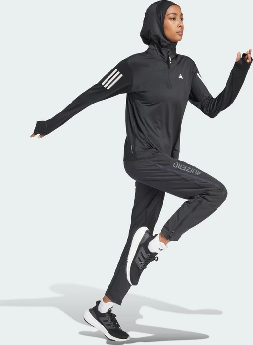 adidas Own The Run Half-Zip Laufshirt langarm schwarz (Damen)