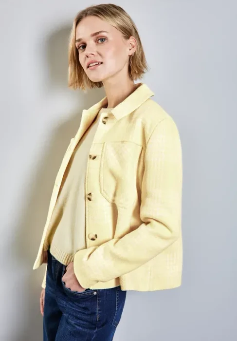 Street One Karierte Jacke vanilla yellow (Damen)