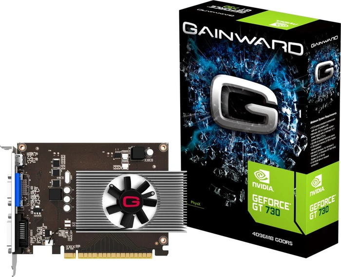 Gainward GeForce GT 730, 4GB GDDR5, VGA, DVI, Mini HDMI