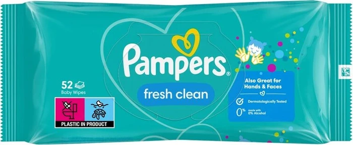 Pampers Fresh Clean Feuchttücher, 52 Stück