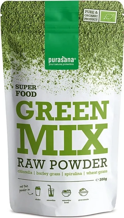 Purasana Green Mix Raw Powder, 200g