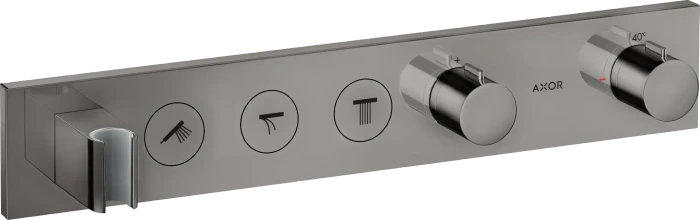 Hansgrohe AXOR ShowerSolutions Thermostatmodul Select 530/90 Unterputz für 3 Verbraucher polished black chrome