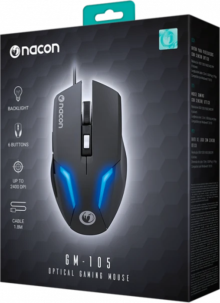 Nacon GM-105 Gaming Mouse schwarz, USB