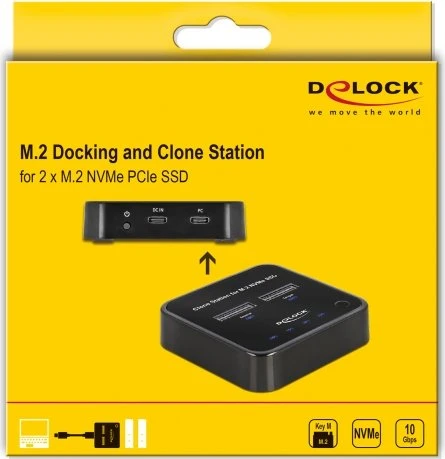 DeLOCK M.2 PCIe Dockingstation mit Klon-Funktion, USB-C 3.1