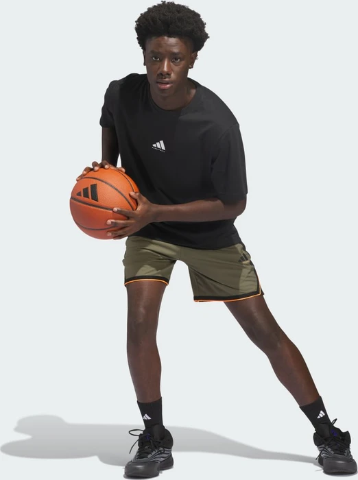 adidas Crazy Lite Trainingshose kurz olive strata/lucid orange (Herren)