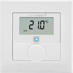 eQ-3 Homematic IP Wandthermostat mit Luftfeuchtigkeitssensor weiß, Funk-Wandthermostat