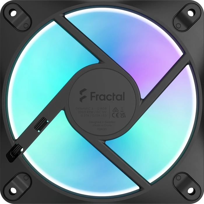 Fractal Design Dynamic 3 RGB Black, schwarz, 120mm, 3er-Pack