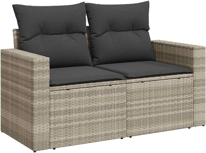 vidaXL Gartensofa 2-Sitzer mit Kissen