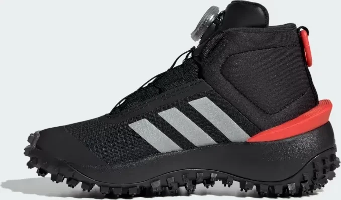 adidas FortaTrail core black/silver metallic/bright red (Junior)