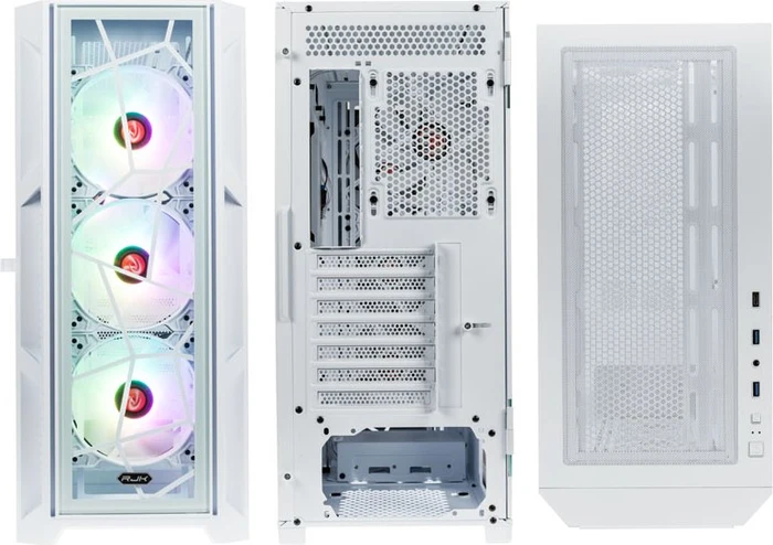 Raijintek Ponos Ultra White TG4, weiß, Glasfenster