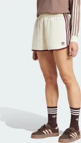 adidas Adicolor 3-Streifen Sprinter Laufhose kurz cream white/maroon (Damen)