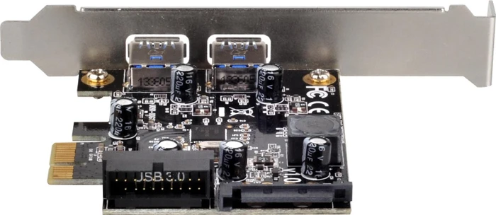 SilverStone EC04-E, 2x USB-A 3.0, 1x USB 3.0 intern, PCIe 2.0 x1