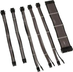Kolink Core Adept Braided Cable Extension Kit, Gunmetal (COREADEPT-EK-GMT)