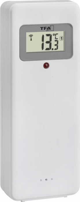 TFA Dostmann XL-Funkwanduhr mit Thermometer schwarz, digital