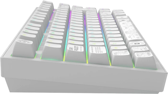 Dark Project ALU81A Terra Nova Wireless Gaming Keyboard, weiß, LEDs RGB, g3ms Moonstone, USB/Bluetooth, DE