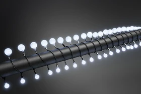 Konstsmide Lichterkette 80 Kugeln schwarz LED 80x tageslichtweiß