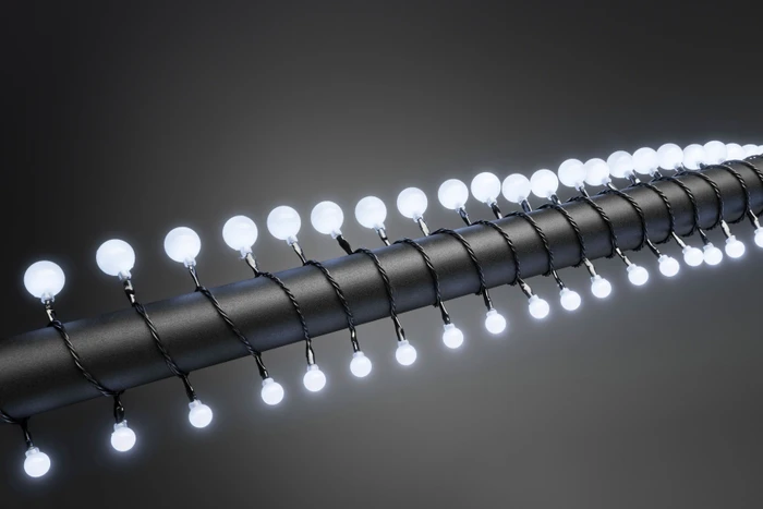 Konstsmide Lichterkette 80 Kugeln schwarz LED 80x tageslichtweiß