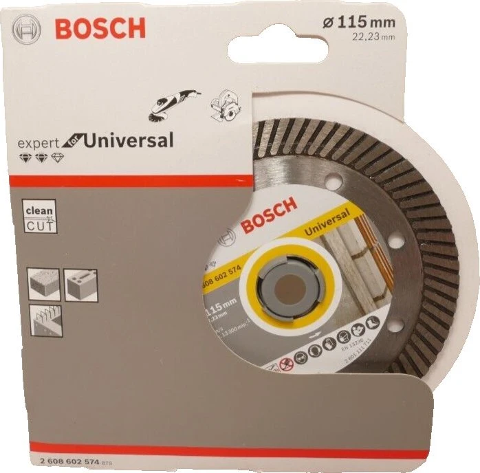 Bosch Professional Expert for Universal Turbo Diamanttrennscheibe, 115x2x22.23mm, 1 Stück