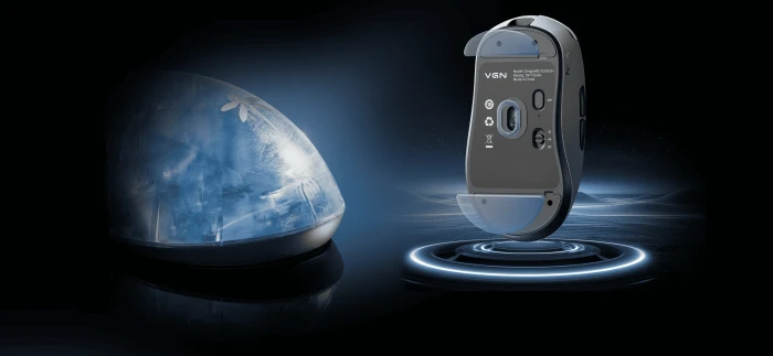 VGN Dragonfly Y2 Ultra+ 8KHz Wireless Gaming Maus, schwarz, USB/Bluetooth