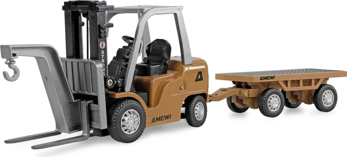 Amewi Mini Gabelstapler mit Anhänger aus Metall