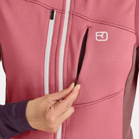 Ortovox Fleece Grid Funktionsweste mountain rose (Damen)