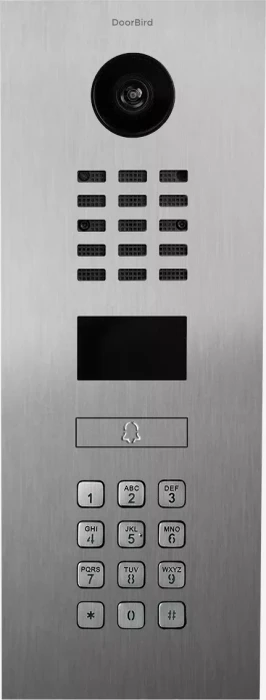 DoorBird D2101KV IP Video Türstation mit 1 Ruftaste, Keypad Modul, Edelstahl V2A, gebürstet