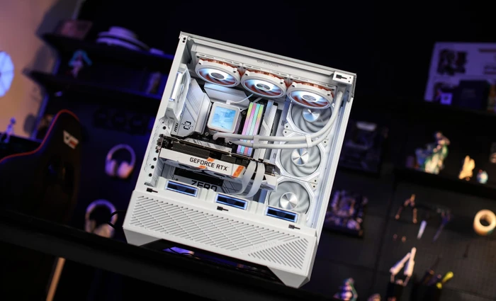 DarkFlash DY460 White, Glasfenster