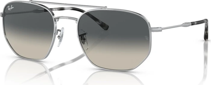 Ray-Ban RB3707 57mm poliert silber/grau