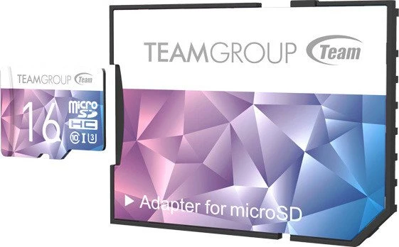 TeamGroup Color Card II purple/blue R90/W45 16GB Kit, UHS-I U3, Class 10