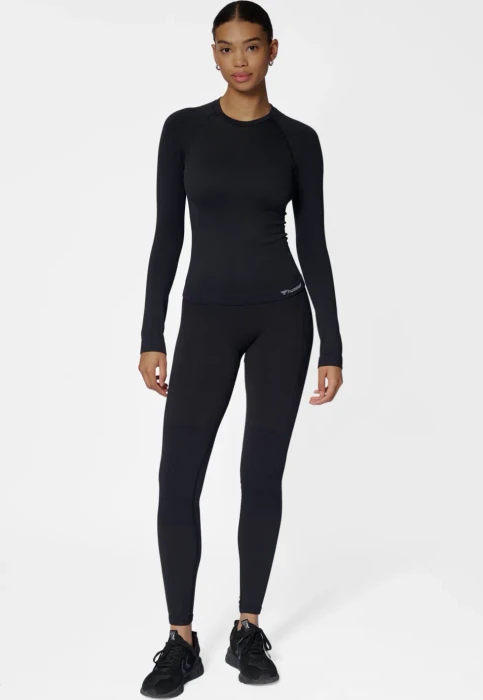 hummel CEA Seamless Tight Funktionsshirt langarm black melange (Damen)