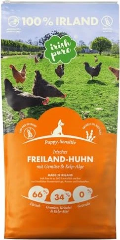 Irish Pure Irisches Freiland-Huhn mit Gemüse und Kelp-Alge, Junior, 4kg