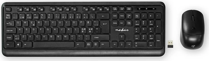 Nedis Tastatur und Maus Set, Wireless, USB, ND