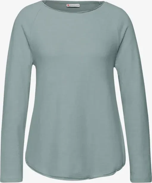 Street One Soft Melange Shirt langarm nile blue mel. (Damen)